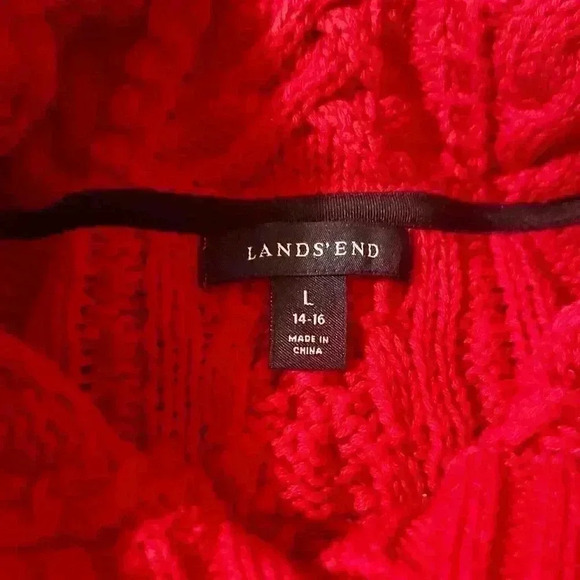 Women’s Land’s End Cableknit Cardigan - Large - Picture 3 of 7